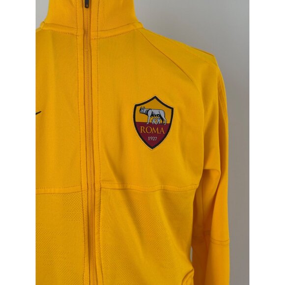 Nike Jacket Boys Size Large Yellow Logo Full Zip Italia Roma Soccer Futbol Youth - Picture 4 of 13